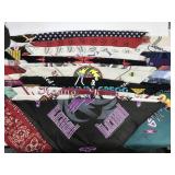 Large collection of music bandannas