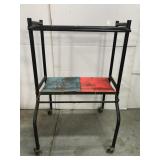 Rolling metal rack