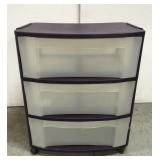 Rolling plastic storage chest