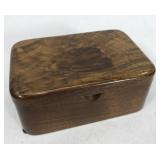 Small vintage wood jewelry box
