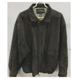 100% brown suede leather men’s XL jacket