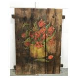 Vintage barn wood folk art