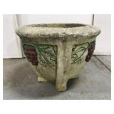 Old concrete planter