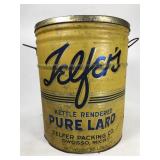 Vintage Telfer Lard large can