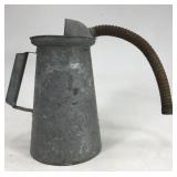 Galvanized oil canister