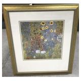 Large framed floral print