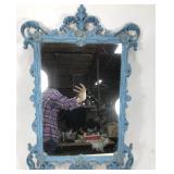 Blue ornate mirror
