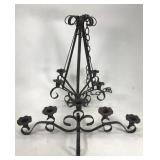Wrought iron candleholder pair