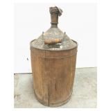 Wood wrapped galvanized can
