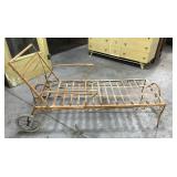 Vintage metal chaise lounge