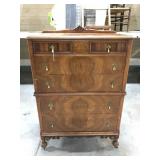 Vintage highboy chest of drawers