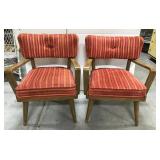 Pair of mid century modern arm chairs