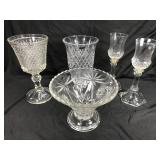 Cut glass collection with Waterford vase
