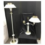 Pair of vintage matching metal lamps