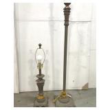 Matching pair table lamp & floor lamp