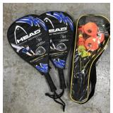Head racquetball racket pair and badminton set