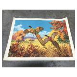 Vintage pheasants art print