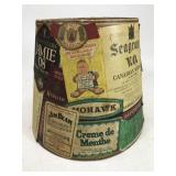 Vintage liquor label folk art lampshade