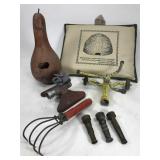 Vintage garden lot w/ metal sprinklers