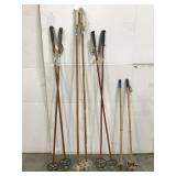 Vintage wood ski poles