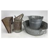 Galvanized tub lot