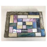Concrete garden slab with tile