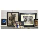 Framed art collection