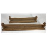Pair of wood towel racks