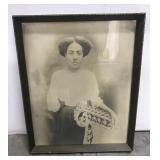 Antique framed portrait of a woman