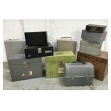 Large Lot of metal boxes