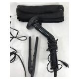Hair straightener and handheld massager