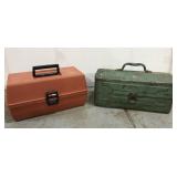 Pair of tackle boxes with contents