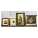 Floral framed art collection