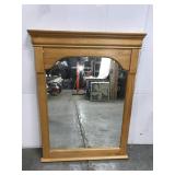 Blonde wood mirror