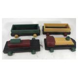 Vintage toy wooden train