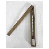 Vintage glass dairy thermometer w/ wood case