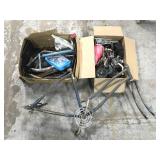 Lot of older bicycle parts and frame