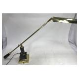 Brass and marble adjustable lamp