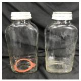Pair of rectangular canning jars