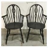 Arts and crafts style chair pair