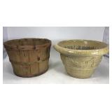 Planter and Apple basket