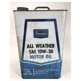 Sears motor oil can
