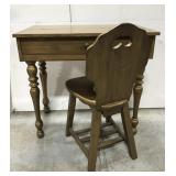 Antique flip top desk w/ chair