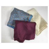 Designer silk scarf trio