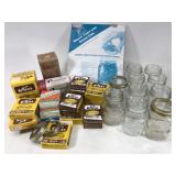 Collection of canning jars, lids and seals
