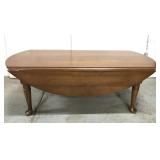 Drop leaf maple coffee table