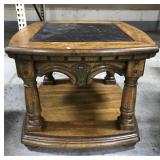 Vintage slate top end table #1