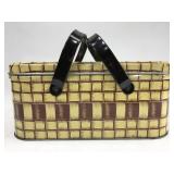 Metal picnic basket tin