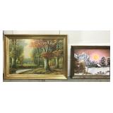 Pair of framed art