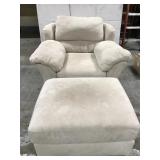 Oversized sofa chair w/ ottoman